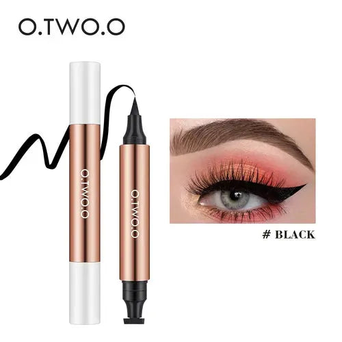 O.TWO.O Eyeliner Stamp Black Liquid Eyeliner Pen Waterproof Fast Dry Soin de la Peau et des Cheveux/Vêtements adultes et enfants/pièces et accessoire Froid et Climatisation