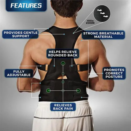 Posture Corrector Support Magnetic Back Shoulder Brace Belt Band For Soin de la Peau et des Cheveux/Vêtements adultes et enfants/pièces et accessoire Froid et Climatisation