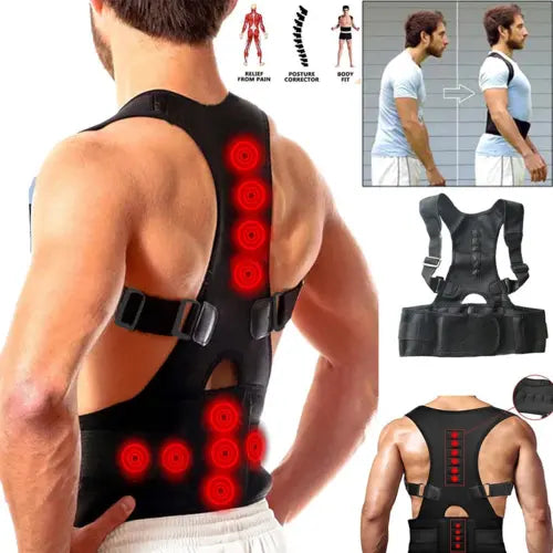 Posture Corrector Support Magnetic Back Shoulder Brace Belt Band For Soin de la Peau et des Cheveux/Vêtements adultes et enfants/pièces et accessoire Froid et Climatisation
