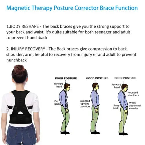 Posture Corrector Support Magnetic Back Shoulder Brace Belt Band For Soin de la Peau et des Cheveux/Vêtements adultes et enfants/pièces et accessoire Froid et Climatisation