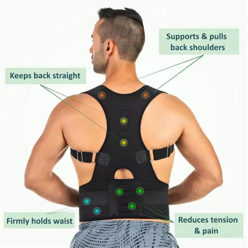 Posture Corrector Support Magnetic Back Shoulder Brace Belt Band For Soin de la Peau et des Cheveux/Vêtements adultes et enfants/pièces et accessoire Froid et Climatisation