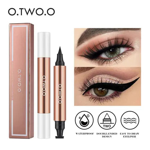 O.TWO.O Eyeliner Stamp Black Liquid Eyeliner Pen Waterproof Fast Dry Soin de la Peau et des Cheveux/Vêtements adultes et enfants/pièces et accessoire Froid et Climatisation