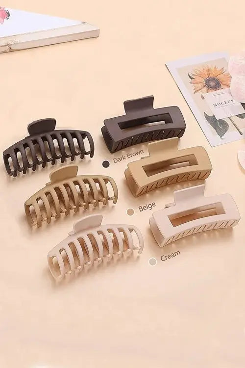 6 Piece Women Large Brown XL Hair Claw Clip Set Strong Hold Daily Use Soin de la Peau et des Cheveux/Vêtements adultes et enfants/pièces et accessoire Froid et Climatisation